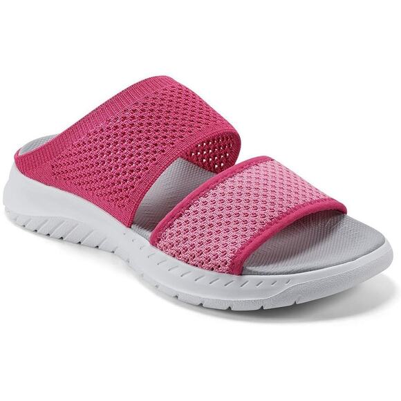 Easy Spirit Women Davera Double Strap Slide Sandals Size US 7M Dark Pink Mesh - Picture 1 of 4